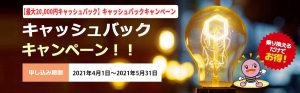 エルピオでんきのキャンペーン~2021年5月30日まで~