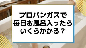 プロパンガスで毎日お風呂入ったらいくらかかる？