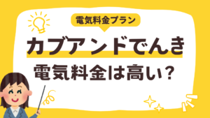 カブアンドでんきの電気料金は高い？オール電化対応してる？