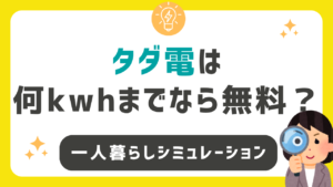 タダ電 何kwhまでなら無料？ 一人暮らしシミュレーションしてみた